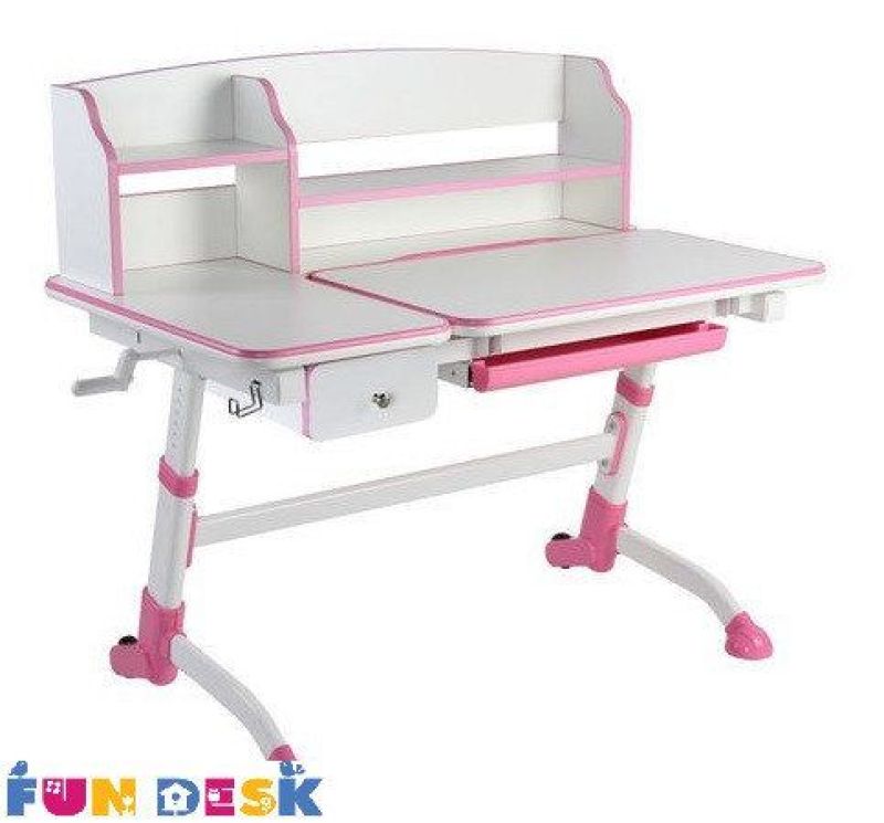 Парта-трансформер Amare II Pink с надстройкой и выдвижным ящиком | увеличить фото 1 Парта-трансформер Amare II Pink с надстройкой и выдвижным ящиком | фото 1